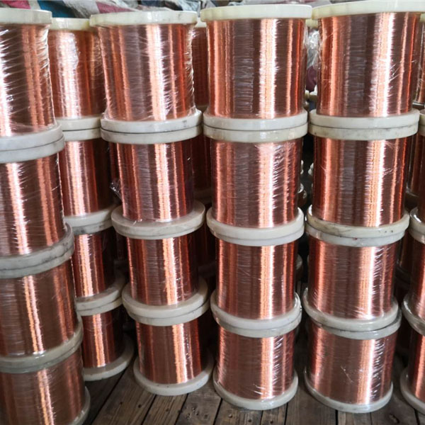 Non magnetic copper plated stainless steel wire